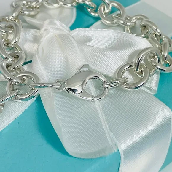 Extra Large Return To Tiffany Heart Tag Charm Bracelet in Silver